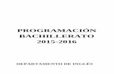 PROGRAMACIÓN BACHILLERATO 2015-2016