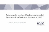 Calendario de las Evaluaciones del Servicio Profesional Docente 2017