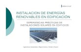 INSTALACION DE ENERGÍAS RENOVABLES EN EDIFICACIÓN