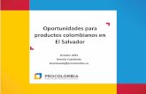 Seminario web Oportunidades para productos colombianos en El Salvador