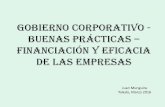 Gobierno Corporativo, buenas prácticas, financiación y eficacia de las empresas