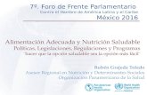 Alimentación Adecuada y Nutrición Saludable Políticas, Legislaciones, Regulaciones y Programas