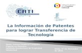 Información sobre patentes para logar transferencia de tecnología