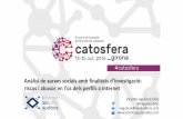 Catosfera 2016:  Anàlisi de xarxes socials amb finalitats d'investigació: riscos i abusos en l'ús dels perfils a Internet (Octubre 2016)