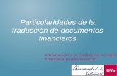 Particularidades de la traduccion documentos financieros EN-ES