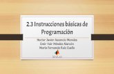 2.3 instrucciones básicas de programación