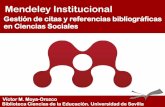 Mendeley Institucional: Gestión de citas y referencias bibliográficas en Ciencias Sociales (2015)