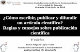¿Como escribir, publicar y difundir un artículo científico? Reglas y consejos sobre publicación científica (6ª edicion)
