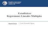 Estadística: Regresiones Lineales Múltiples SPSS