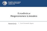 Estadística: Regresiones Lineales SPSS