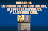 La crisis del Estado liberal, la Segunda República y la Guerra Civil