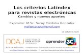 Los criterios Latindex para revistas electrónicas