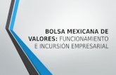 Bolsa Mexicana de Valores: Funcionamiento e Incursión Empresarial
