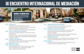 Programa III Encuentro Internacional Mediación Madrid (2016)