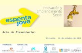 Espenta jove: Emprendimiento social juvenil en Alicante 20161026