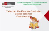Planificación Curricular Unidad didáctica Comunicación.