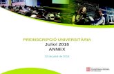 Annex Preinscripció Universitària, juliol 2016