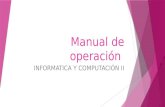manual de operación