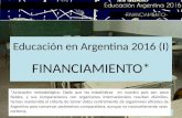 Educación argentina financiamiento 2016