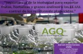 Importancia de la inocuidad para exportar frutas, hortalizas y granos andinos a los ee.uu. – control de los residuos de los plaguicidas