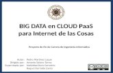BIG DATA en CLOUD PaaS para Internet de las Cosas (IoT)