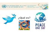 Día internacional de la paz, Naciones Unidas - 21 septiembre - ¿Qués es?
