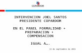 Presetanción de Joel Santos- Presidente de COPARDOM