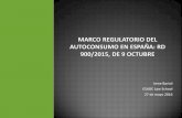 Marco regulatorio autoconsumo en España