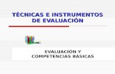 Técnicas e instrumentos de Evaluación.