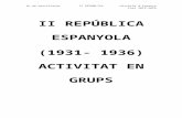 Activitat en grups sobre la II República espanyola (1931-1936)