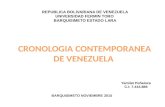 Cronología contemporanea de venezuela