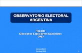 Reporte observatorio electoral 2013