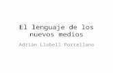 El lenguaje de los nuevos, Adrián Llobell