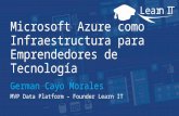 DevHangout Microsoft Azure como Infraestructura para emprendedores de Tecnología