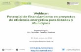 Potencial de Financiamiento en Proyectos de Eficiencia Energética para Estados y Municipios, (Conuee e ICA-Procobre, Dic. 2016)