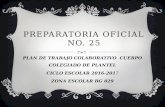 PLAN DE TRABAJO COLABORATIVO  CUERPO COLEGIADO EPO 25