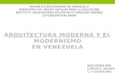 Arquitectura MODERNA Y EL MODERNISMO EN VENEZUELA