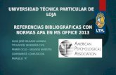 REFERENCIAS BIBLIOGRÁFICAS CON NORMAS APA EN MS OFFICE 2013