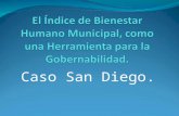 El índice de Bienestar Humano Municipal, como una Herramienta para la Gobernabilidad. Caso San Diego.