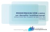 MODERNIZACIÓN como un desafío institucional / Consejo para la Transparencia (Chile)