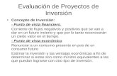 Evaluación de proyectos deinversión