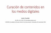 Javier Guallar. Curación de contenidos en los medios digitales