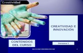 CONTENIDOS DEL CURSO DE CREATIVIDAD E INNOVACIÓN