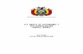 Ley n° 031 de autonomias y descentralizacion