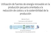 Utilización de fuentes de energía alternativas en la producción pecuaria orientadas a la reducción de costos y a la sostenibilidad de la producción.