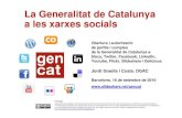 La Generalitat a les xarxes socials