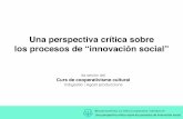 Crítica a la innovacion social | Curso "Cooperativisme y cultura"
