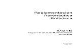 Reglamentación Aeronáutica Boliviana RAB 145 Organizaciones de ...