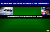 EL VALOR DE LA COMUNICACION. COMUNICACIÓN PUBLICA Y PRESENTACIONES EFICACES