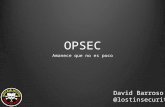 OPSEC - Amanece que no es poco